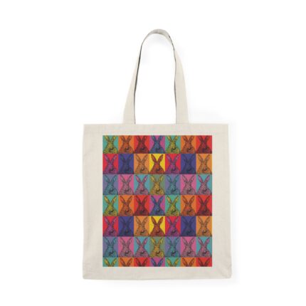 Colorful Pop Art Bunny Tote Bag