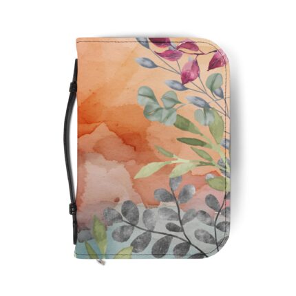 Floral Watercolor Bible Cover — Zippered Scripture Case