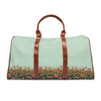 Floral Meadow Duffle Bag — Waterproof Travel Bag