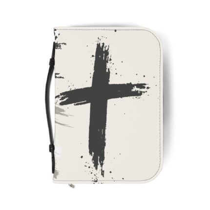 Bible Cover - Minimalist Cross & Grunge American Flag Zippered Bible Case