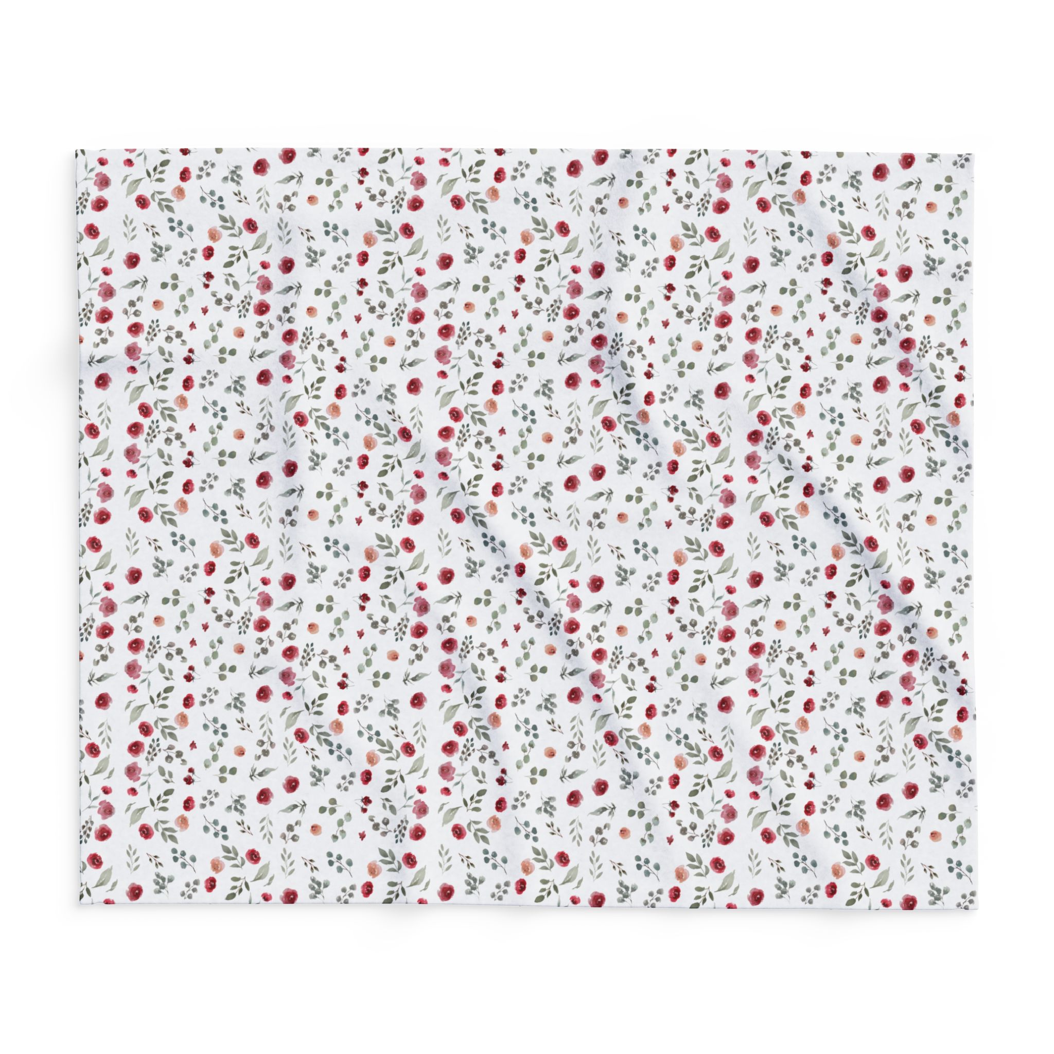 Arctic Fleece Blanket — Cozy Red & Gray Floral Winter Throw - Image 6